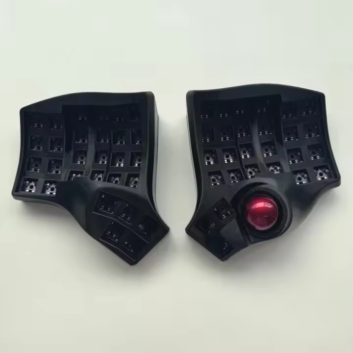 Kit de teclado personalizado inalámbrico/Bluetooth con teclas intercambiables MX, teclado separado MK2 Charybdis con ratón óptico integrado - 1