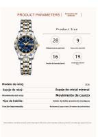 Reloj de mujer nuevo suizo resistente al agua con doble calendario reloj de cuarzo luminoso - details 0