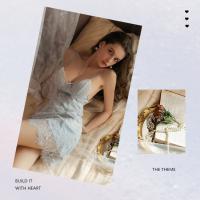 2025 Nuevo Profundo Corte V Bajo Camisón de Malla Puro Deseo de Mamma Conjunto de Ropa de Casa para Mujeres - details 15