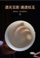 Juego de jade de grasa de oveja para taza de té, juego completo para uso doméstico, taza de té de Kung Fu, dormitorio, oficina, recepción, combinación de cuenco con tapa - details 3