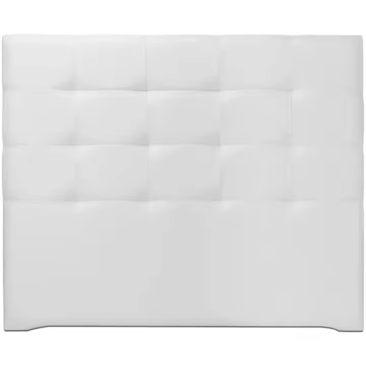 Tapizado Acolchado de Dormitorio Modelo Tablet Largo en Polipiel Blanco y Medida 180 x 125 cm para Camas - 1