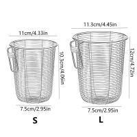 Tubo de palillos escurribles para colgar en la pared, cuchara, tenedor, jaula, estante, organizador de vajilla, soporte para cubiertos de cocina de acero inoxidable - details 0