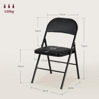 Juego de 2 Sillas Plegables Sillas Abatibles con Respaldo y Estructura de Acero para Salón Oficina Estudio 45x46x78 cm Blanco - details 11