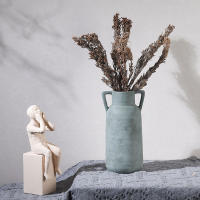 Jarrón de cerámica estilo Wabi sabi, sentido de alta gama, flores secas, maceteros, tarros de cerámica, accesorios para el hogar, adornos del - details 6