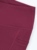 Pantalones de Yoga sin Costuras CHRLEISURE Shorts de Ciclismo Elásticos con 3 Bolsillos para Mujeres Leggings de Color Sólido - details 3