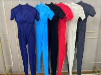 Ropa de Yoga de manga corta ajustada de Color sólido, pantalón largo Sexy con espalda descubierta, mono para entrenamiento de gimnasio, ropa deportiva de secado rápido de una pieza para Fitness - details 34
