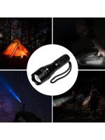 Linterna LED De Alta Potencia Para Camping Torcha Con 5 Modos De Iluminación Aleación De Aluminio Zoomable Impermeable Uso Con 3 Pilas AAA - details 14