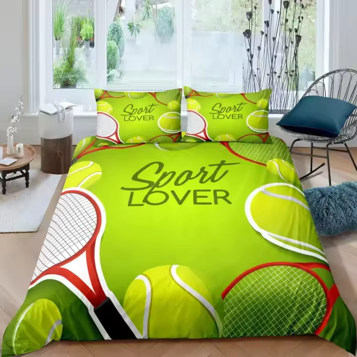 Juego de Funda Nórdica para Pelota de Tenis Juego de Cama Deportiva para Niños, Adolescentes y Adultos Tamaño Doble Funda de Edredón - 1