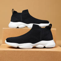 Zapatillas de deporte informales sin cordones para hombre, zapatos transpirables para caminar, ligeros, talla grande, color negro - details 5