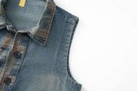 Chaleco Denim Retro para Mujer Chaleco Ajustado sin Mangas, Botón Único, Moda Casual de Primavera y Otoño, Novedad 2024 - details 7