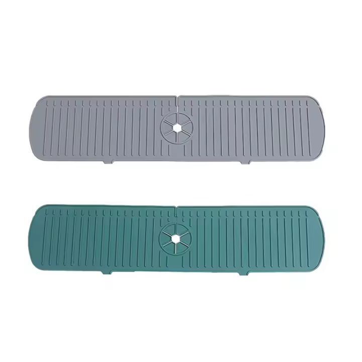 Almohadilla de silicona para grifo de cocina, almohadilla de recolección de agua para grifo, almohadilla para salpicaduras de fregadero grande, estera de protección para encimera, 2 uds. - 1