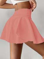 Skort Deportivo de Tiro Alto para Mujer - , Mezcla de Espándex/Poliestere Elástico, Plisado con Bolsillos para Tenis, Correr y Estilo Activo, Ropa Casual Atlética |   Textura Suave - details 1