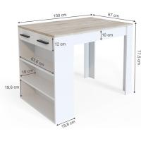 Mesa de Bar Reposo, Antracita/Blanco, 67 x 100 cm - details 15