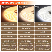 Tira de Luces LED COB de Alta Calidad 220V RA90 Super Brillante con 288LEDs/m Flexible para Exteriores Impermeable con Enchufe EU XUNATA - details 9