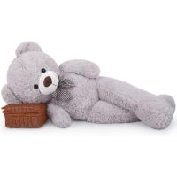 Oso de Peluche Gigante XXL Grande de Peluche de Animales de Peluche de Juguete para Niños y Novias (110 cm, Gris) - details 3