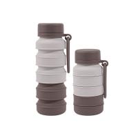Botella de agua de silicona plegable a prueba de fugas, tazas de agua plegables reutilizables portátiles, taza de café retráctil con mosquetón inoxidable - details 2