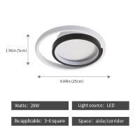 Goeco Lámpara LED Redonda Nórdica de Techo 28W Iluminación Moderna Acrílico Montaje en la Pared - details 13