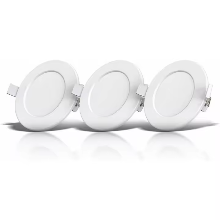 Juego de 3 focos empotrables especiales para baños IP44, a prueba de salpicaduras, ultraplos - 1