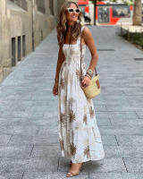 Vestido estampado de alta gama, estilo puro lujuria, falda con tirantes florales retro - details 9
