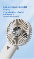 Mini ventilador de escritorio con pantalla digital - Ventilador portátil con carga USB para el hogar, la oficina, los viajes - Ventilador personal de viento fuerte con 10 configuraciones de velocidad - details 6