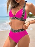 Conjunto de bikini de cintura alta para mujer, traje de baño de dos piezas con elevación, ropa de playa, 2024 - details 4