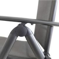 Silla plegable de aluminio Korfu, 67 x 59 x 113 cm, Carbón - details 7