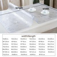 Mantel de vidrio suave, tela de PVC, transparente/mate, resistente al aceite, impermeable, cubierta de comedor de cocina para mesa - details 5