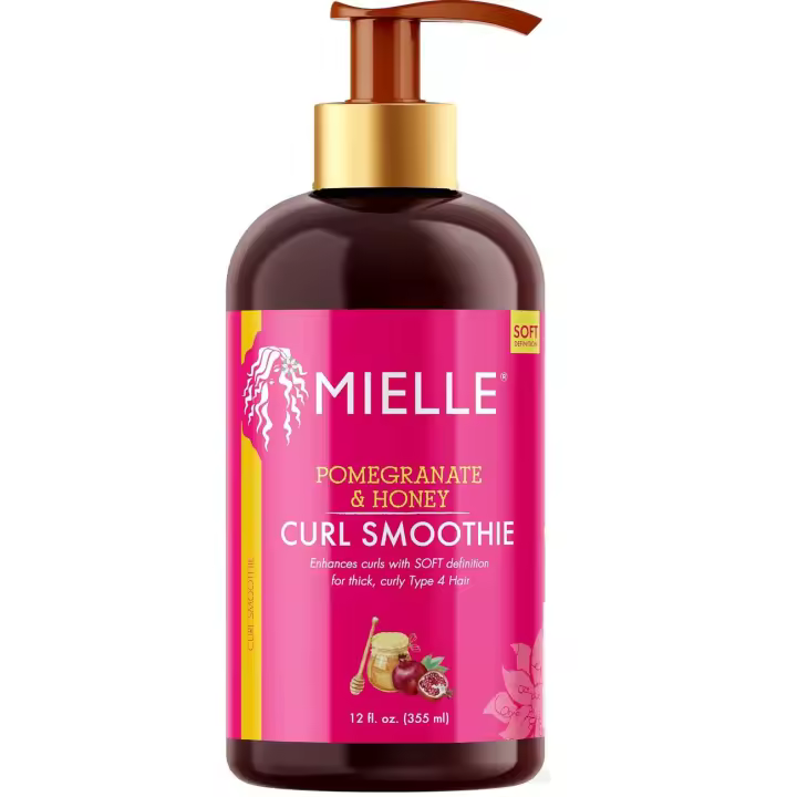 Mielle Organics Smoothie con granada, crema hidratante para rizos para cabello rizado tipo 4 grueso, 12 onzas - 1