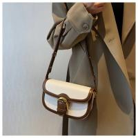 Bolso bandolera elegante de inspiración francesa para mujer: negro elegante, cierre de hebilla, forro de poliéster, accesorio de moda para hombro y axila, lindo bolso de hombro - details 1