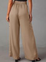 Cargo de cintura alta para mujer, nuevos pantalones de moda, pantalones sueltos de pierna ancha para primavera y verano - details 3
