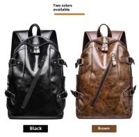 Mochila Casual Vintage de Cuero PU Suave Gran Capacidad Impermeable Bolsa de Hombro para Laptop - details 2