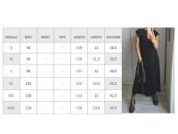 Elegante Moda Cuello Redondo Vestido Largo Plisado Sin Mangas - details 0
