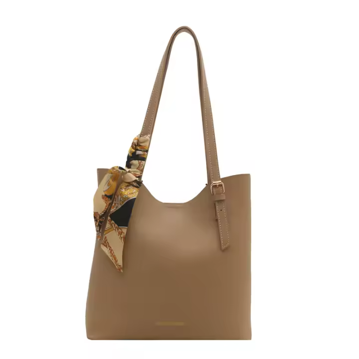 2025 nueva primavera de alta calidad bufanda de seda bolso versátil de un solo hombro bolso de mano retro para ir al trabajo - 1