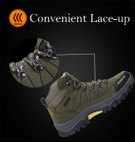Botas de senderismo de alta calidad para hombre, zapatos de escalada cómodos para exteriores, botas de Trekking casuales deportivas antideslizantes, impermeables de gamuza - details 6