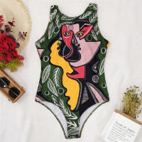 Arte corporal abstracto Traje de baño onesie transfronterizo de alta elasticidad europeo y americano - details 13