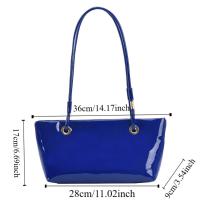 Bandolera de cuero de charol elegante, bolso de gran capacidad de estilo coreano dulce para las axilas, bolso de mano liso de Color sólido para ir al trabajo al aire libre - details 0