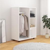 Armario de Aglomerado Blanco 80x40x110 cm para Dormitorio, Ropero de - details 2