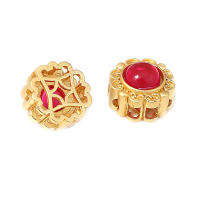 5 uds. De cuentas redondas de latón de Color dorado mate, estilo Vintage, pulseras de cuentas nepalesas, cuentas espaciadoras, suministros para fabricación de joyas, accesorios Diy - details 11