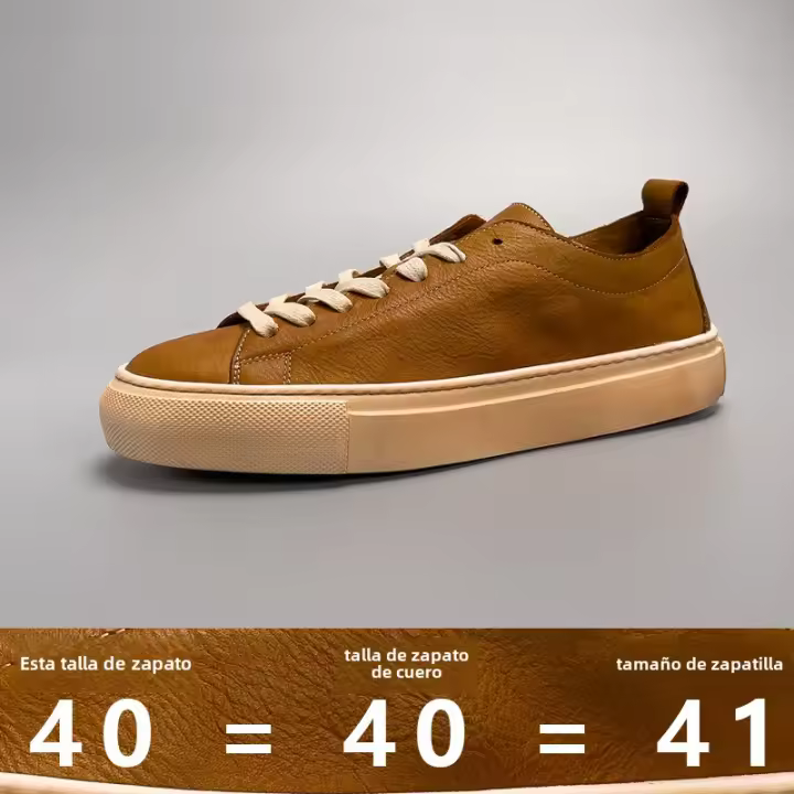 Zapatos hechos a mano retro de la vieja moda casual, zapatos de cuero de vaca de primera capa transpirable. - 1