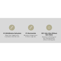 bha exfoliate dead skin cells niacinamide minimize enlarged pores salix alba willow bark water