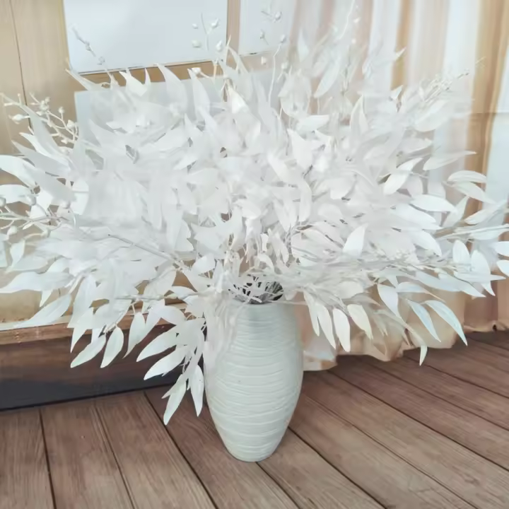 Hojas artificiales de 55cm, plantas de vid falsas de seda, hierba verde Multicolor para el hogar - 1