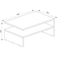 Mesa de sofá, mesa de centro, mesa central, diseño moderno, estilo artístico, medidas: 90 x 60 cm - details 27