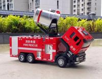 Camión de bomberos de aleación para niños, modelo de coche fundido a presión, simulación de vehículos de ingeniería de agua rociables, luz de sonido, juguete para regalo, 1/50 - details 11