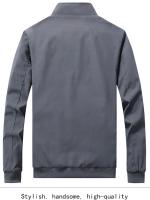 Chaqueta de Moda Casual para Hombres Cierre de Cremallera, Forro de Poliéster, A Prueba de Viento, Ligera para Deportes al Aire Libre Limpieza Seca - details 8