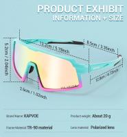 Kapvoe-gafas de sol polarizadas para ciclismo para hombre y mujer, lentes deportivas ligeras para conducir, correr, color rojo y azul, UV400 - details 6