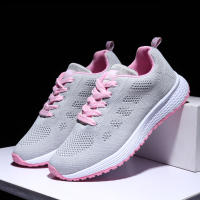 Zapatillas de correr ligeras blancas para mujer, zapatos de entrenamiento antideslizantes, Zapatillas de malla transpirable para caminar - details 9