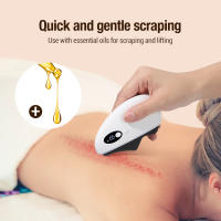 Masajeador corporal de calefacción eléctrica, tablero de raspado de vibración de Guasha, masaje de meridianos de cuello y espalda, herramienta de adelgazamiento de elevación de la piel de la cara - details 5