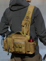 Bolso de cintura versátil para hombres, bolso de pecho, bolso cruzado de hombro para exteriores, bolso para cañas de pescar, bol - details 2