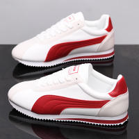 Primavera Verano pareja gruesa Agan hombres mujeres moda zapatillas blancas deportes Casual suela suave zapatos My23012 - details 4