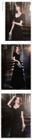 Elegante Vestido de Noche Negro Talla Grande, 200lbs, Banquete, Sozialita, Lujo Ligero, Examen de Arte de Moda Francés - details 3